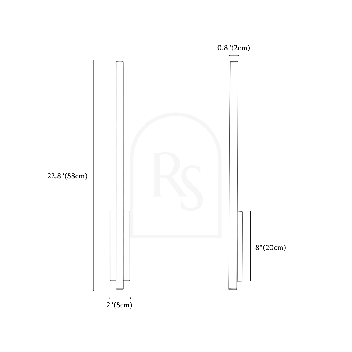 Pulcro - Wall Lamp line drawing 1