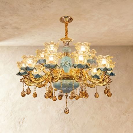 Blanche Chandelier - Blue