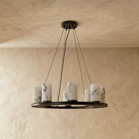 Centrum Round Alabaster Chandelier
