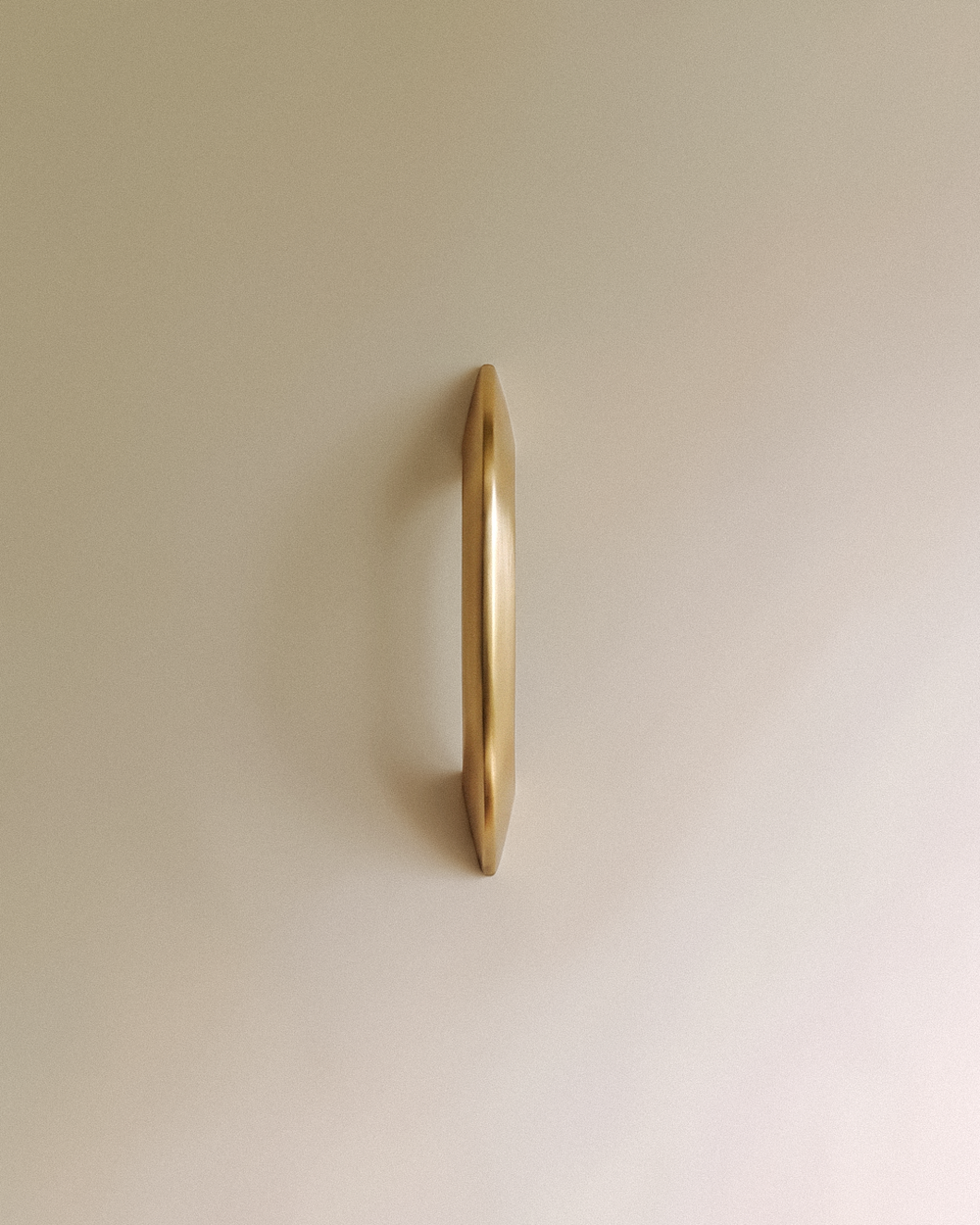 Enzo Cabinet Pull 2" in Satin Brass front view, on a plain background