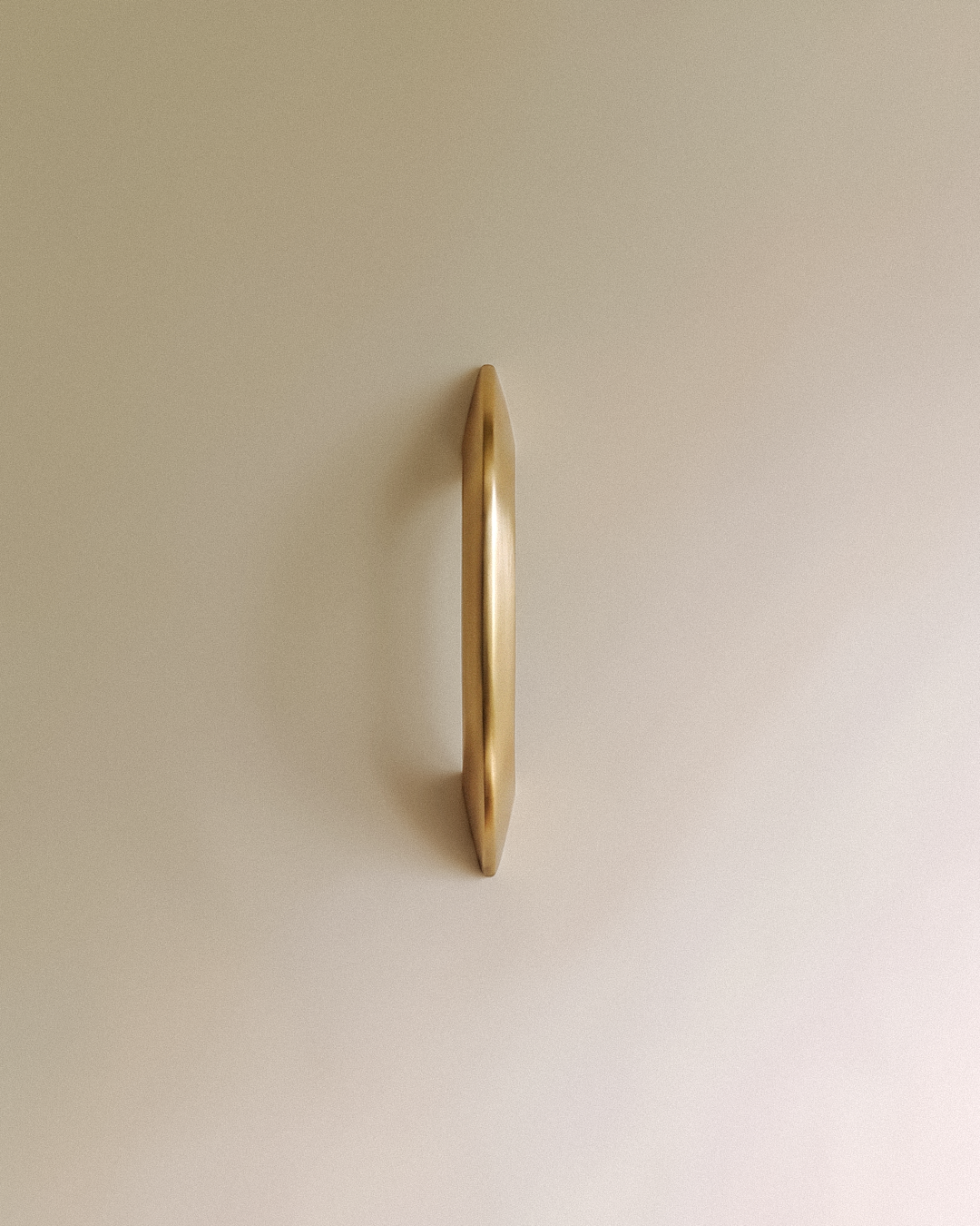 Enzo Cabinet Pull 2" in Satin Brass front view, on a plain background