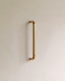 Gatsby Cabinet Pull 6" in Satin Brass, on a plain background