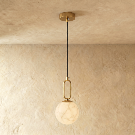 Gong Alabaster Pendant Light