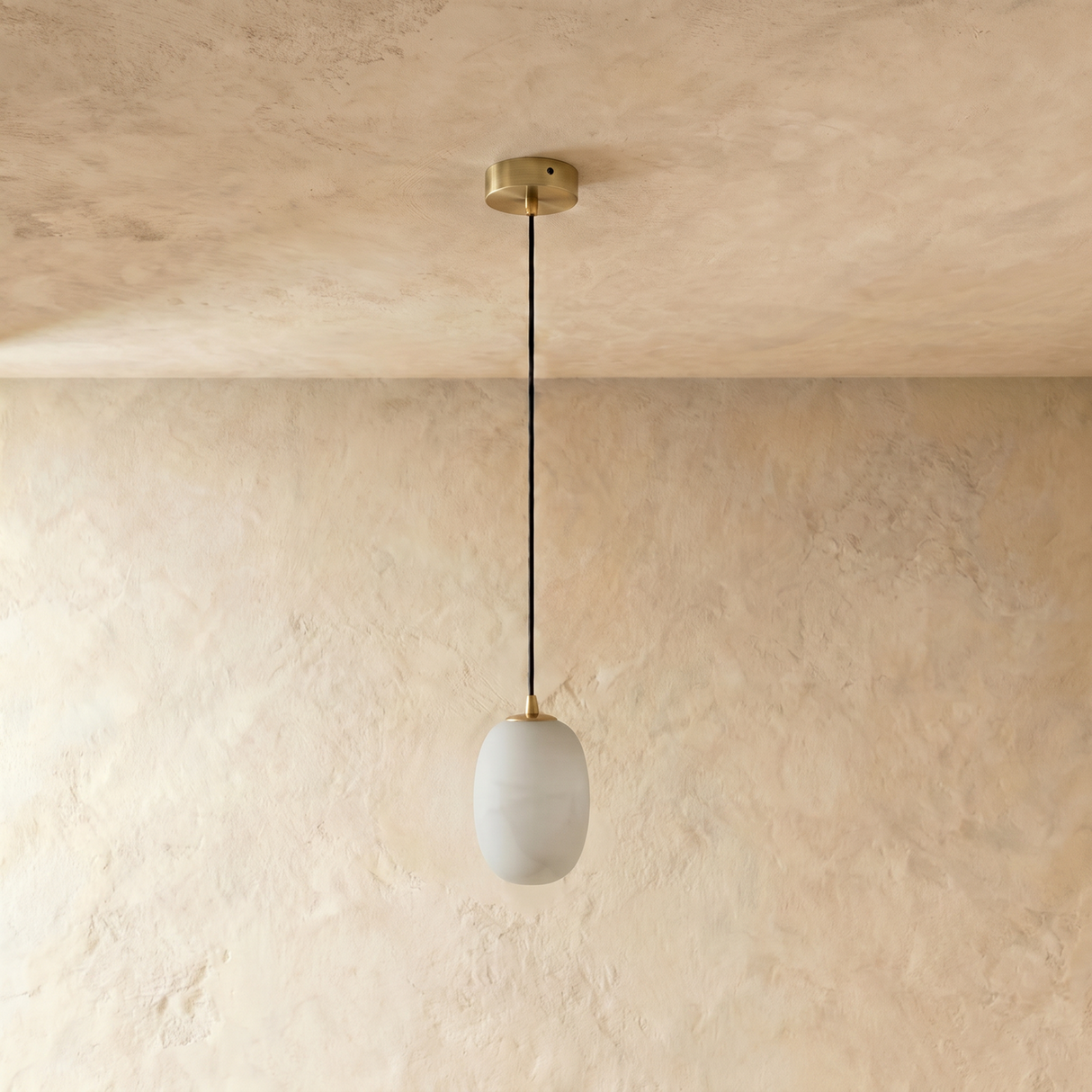 Lithos Alabaster Pendant Light