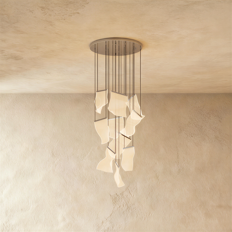 Sheets Chandelier (Round Ceiling Mount)