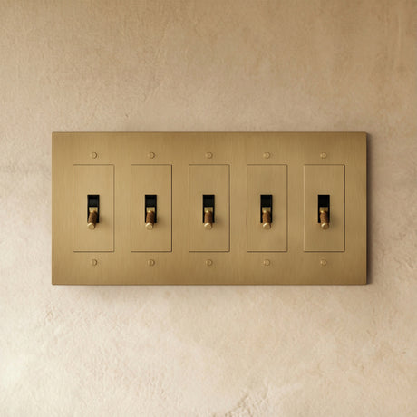 The Brass Toggle Switch (1 to 5 Gang)