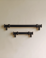 Vestige Cabinet Pull shown in all available sizes, in Black