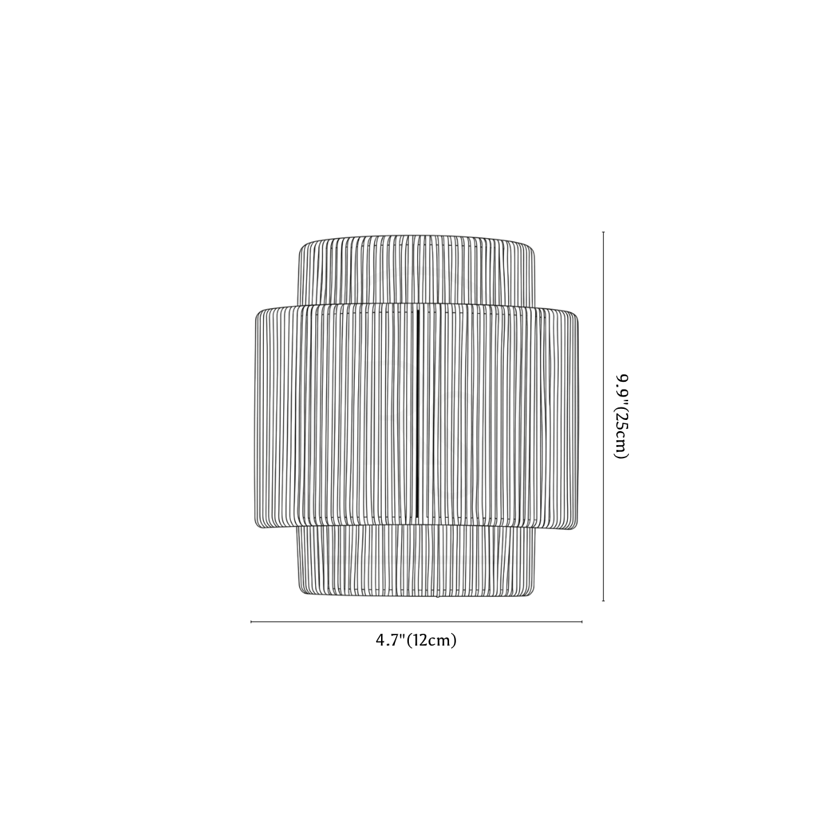 Rassa Wall Lamp line drawing 1