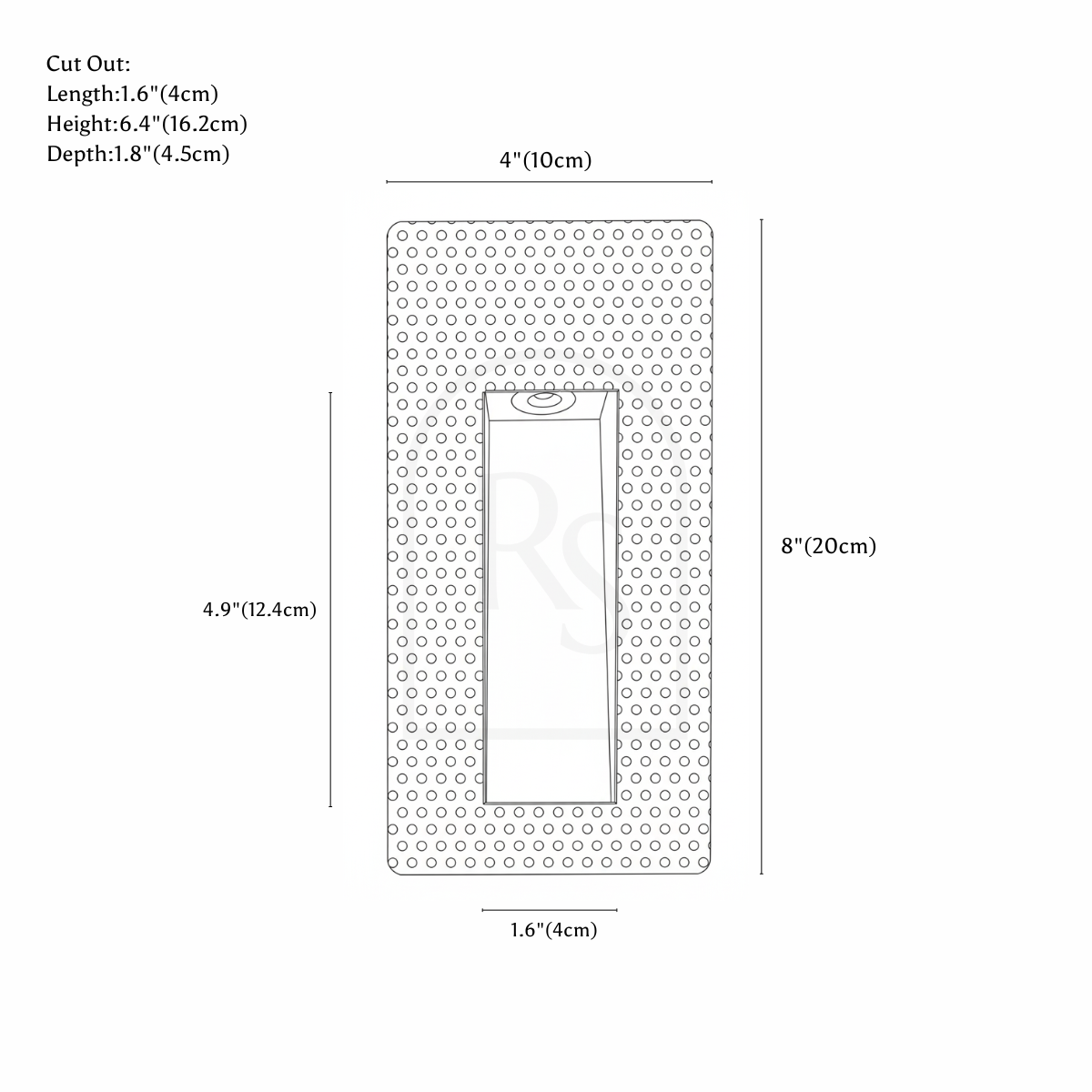 Aaban Stair Light line drawing 2