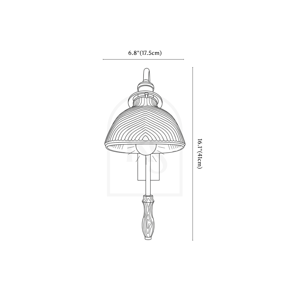 Revoer Wall Lamp line drawing 1