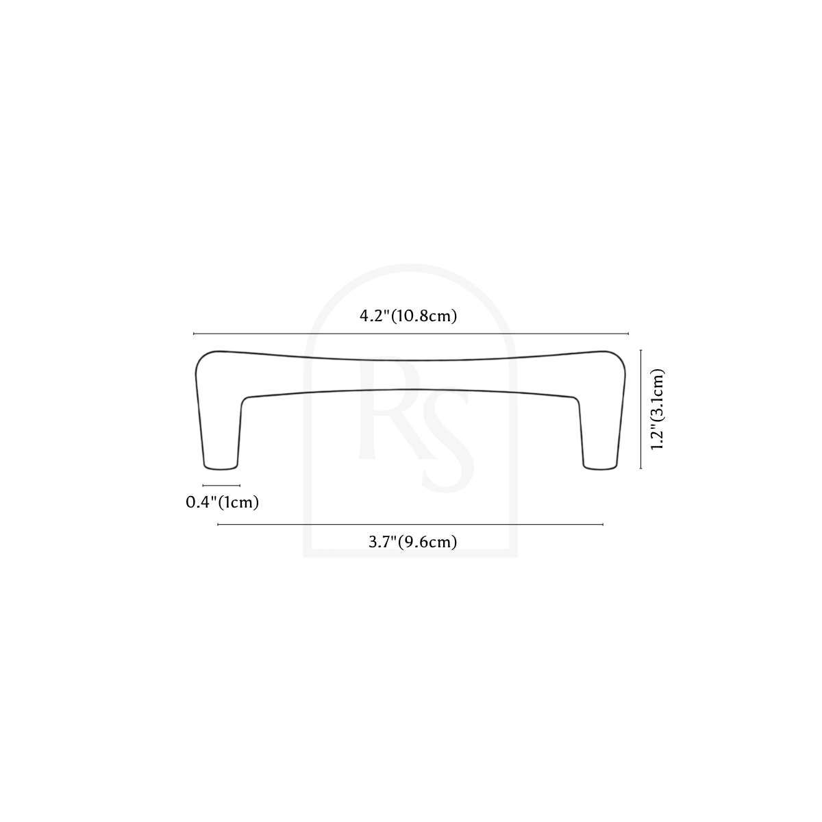 Rivlo Knob & Pull Bar line drawing 2