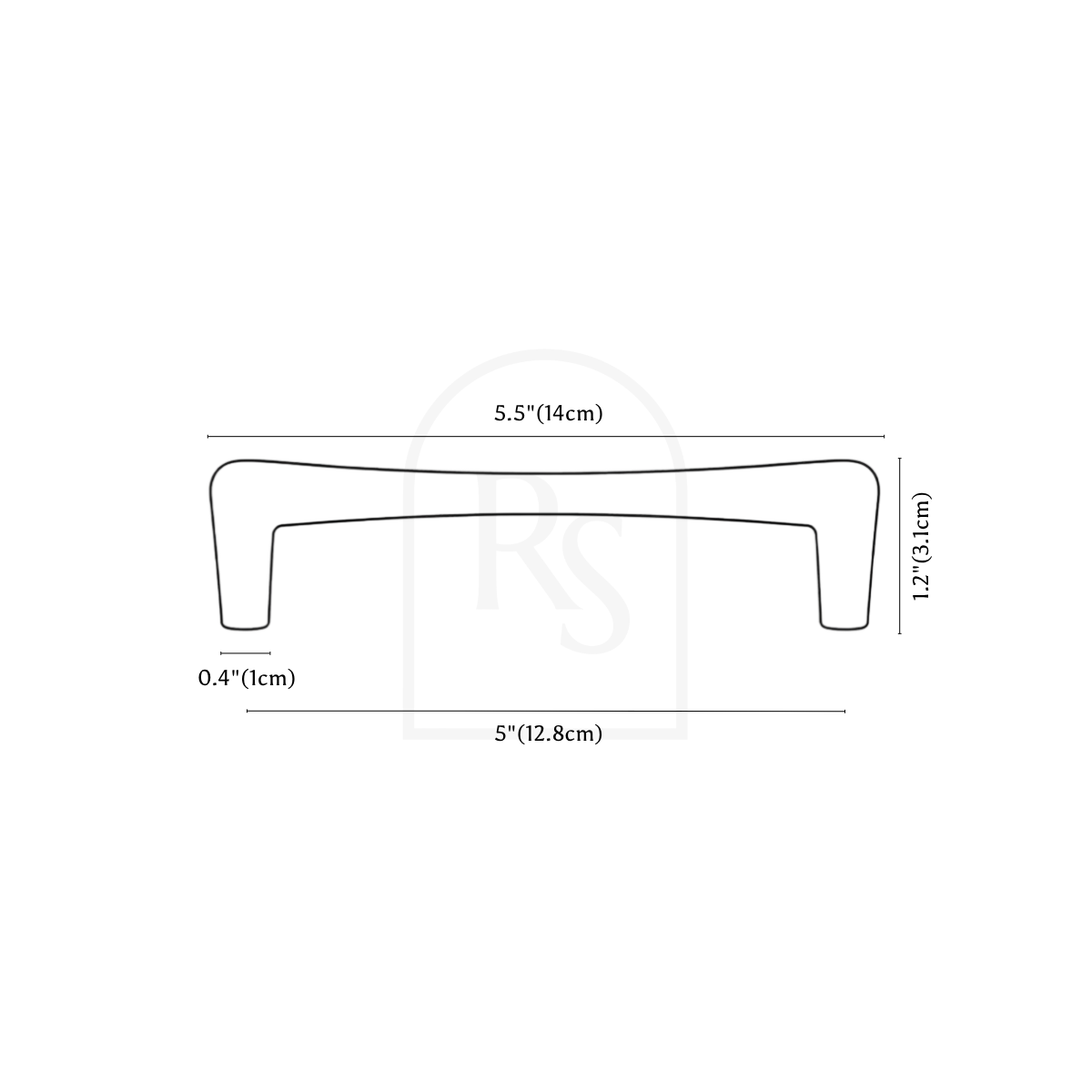 Rivlo Knob & Pull Bar line drawing 3