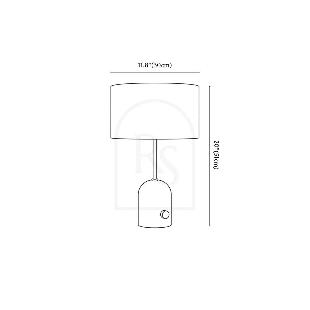Rosn Table lamp line drawing 1
