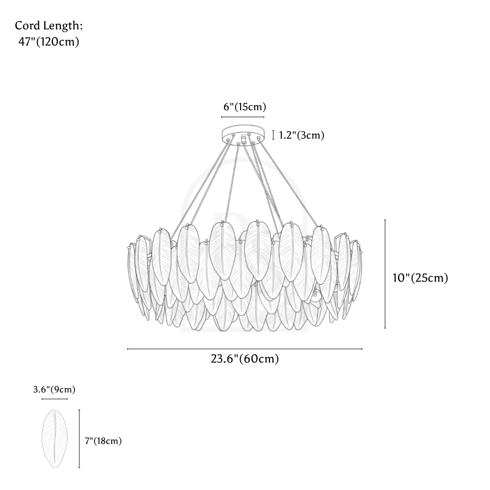 Illumis Chandelier line drawing 1