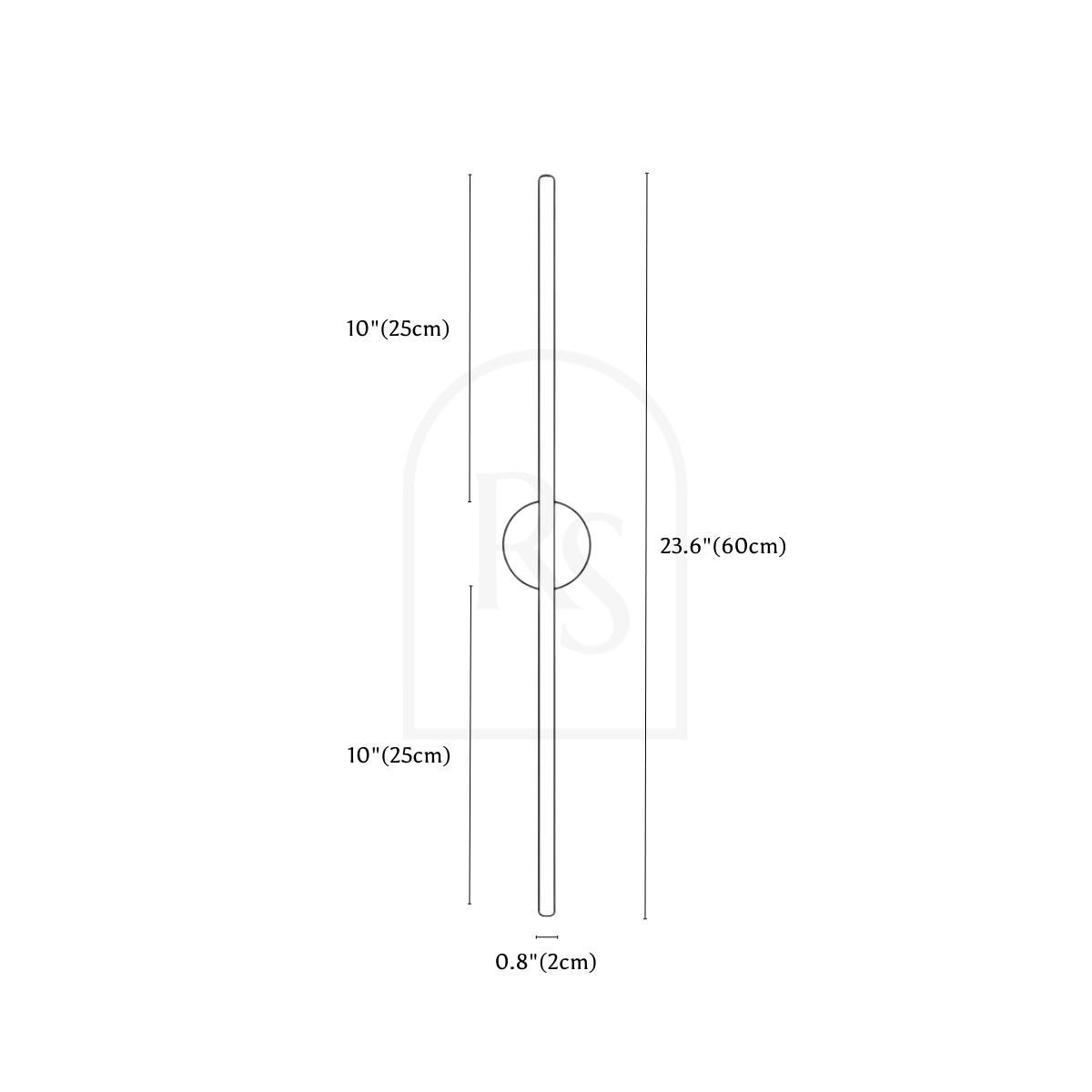 Lámpara de pared Lena line drawing 4