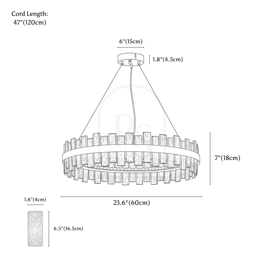 Avis Chandelier line drawing 1