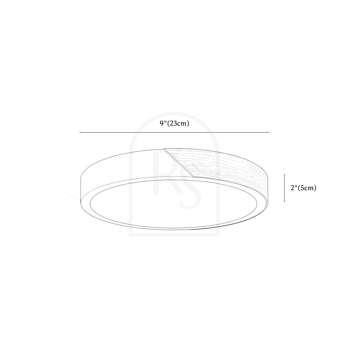 Delphi Ceiling Light line drawing 1