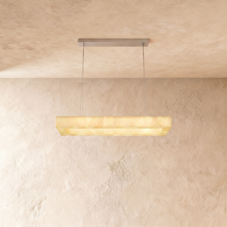 Teva Rectangular Alabaster Chandelier