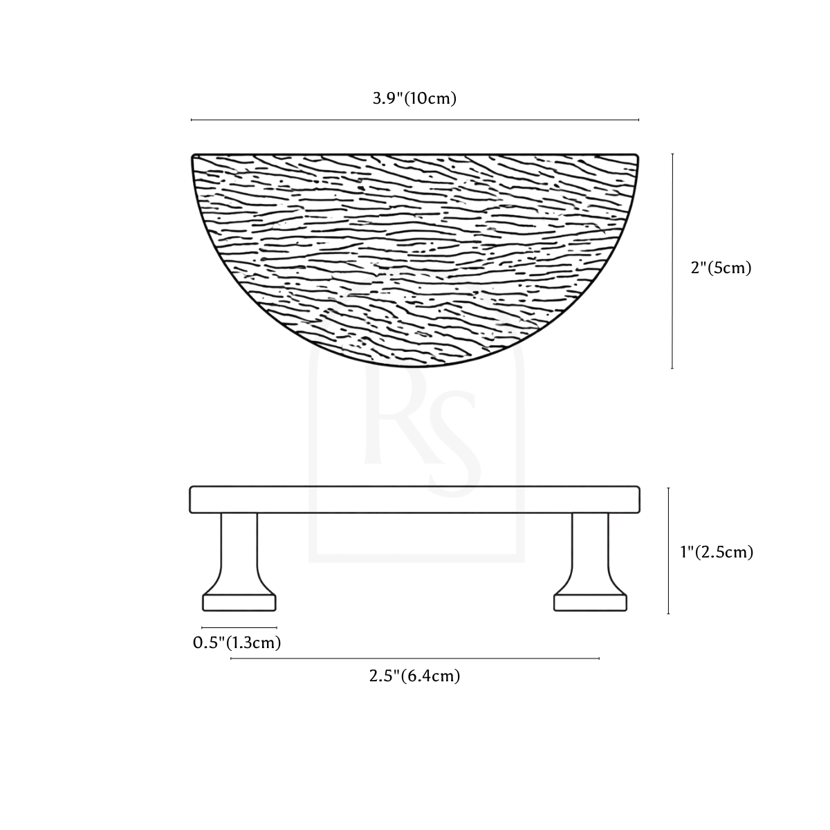 Rune Drawer Pull line drawing 1