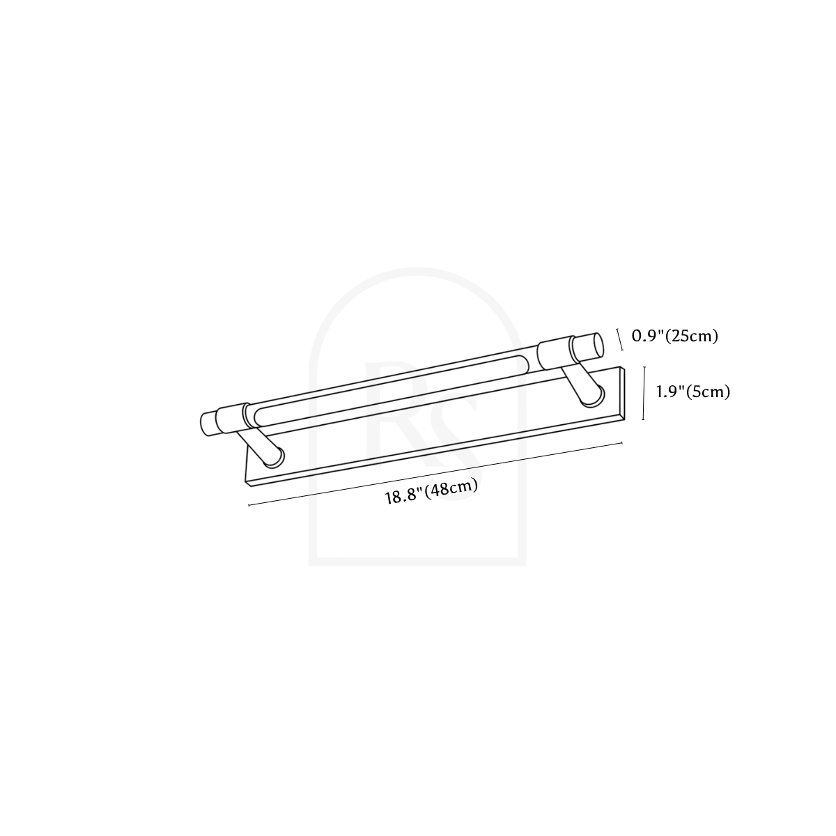 Rynalx Wall Lamp line drawing 1
