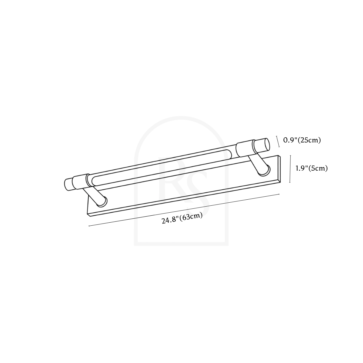 Rynalx Wall Lamp line drawing 2