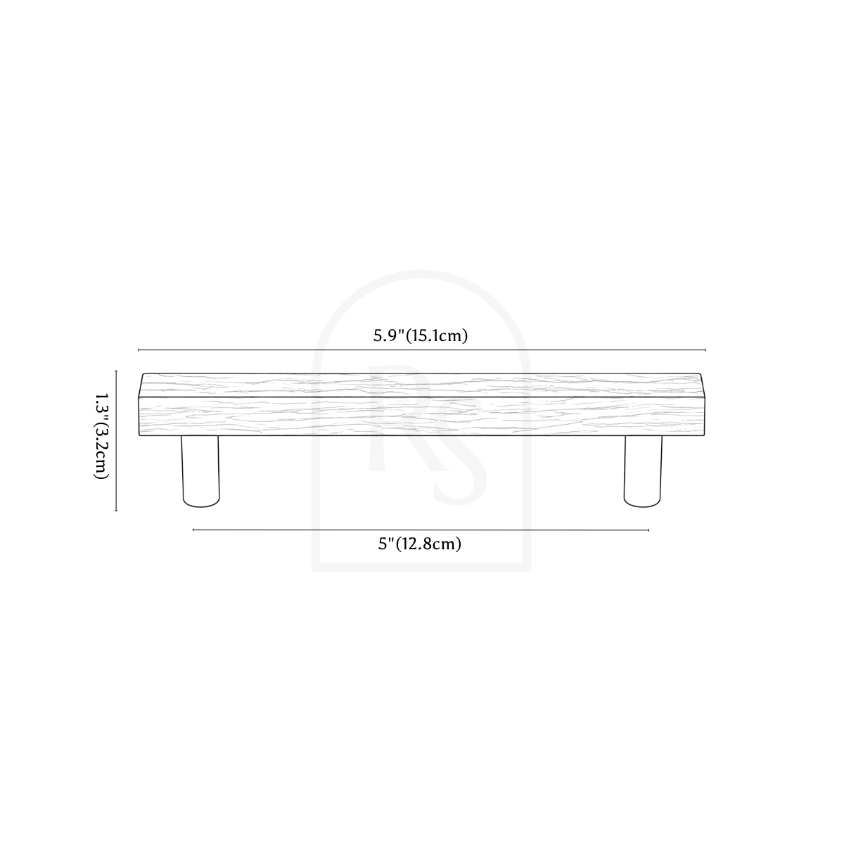 Savi Knob & Pull Bar line drawing 3
