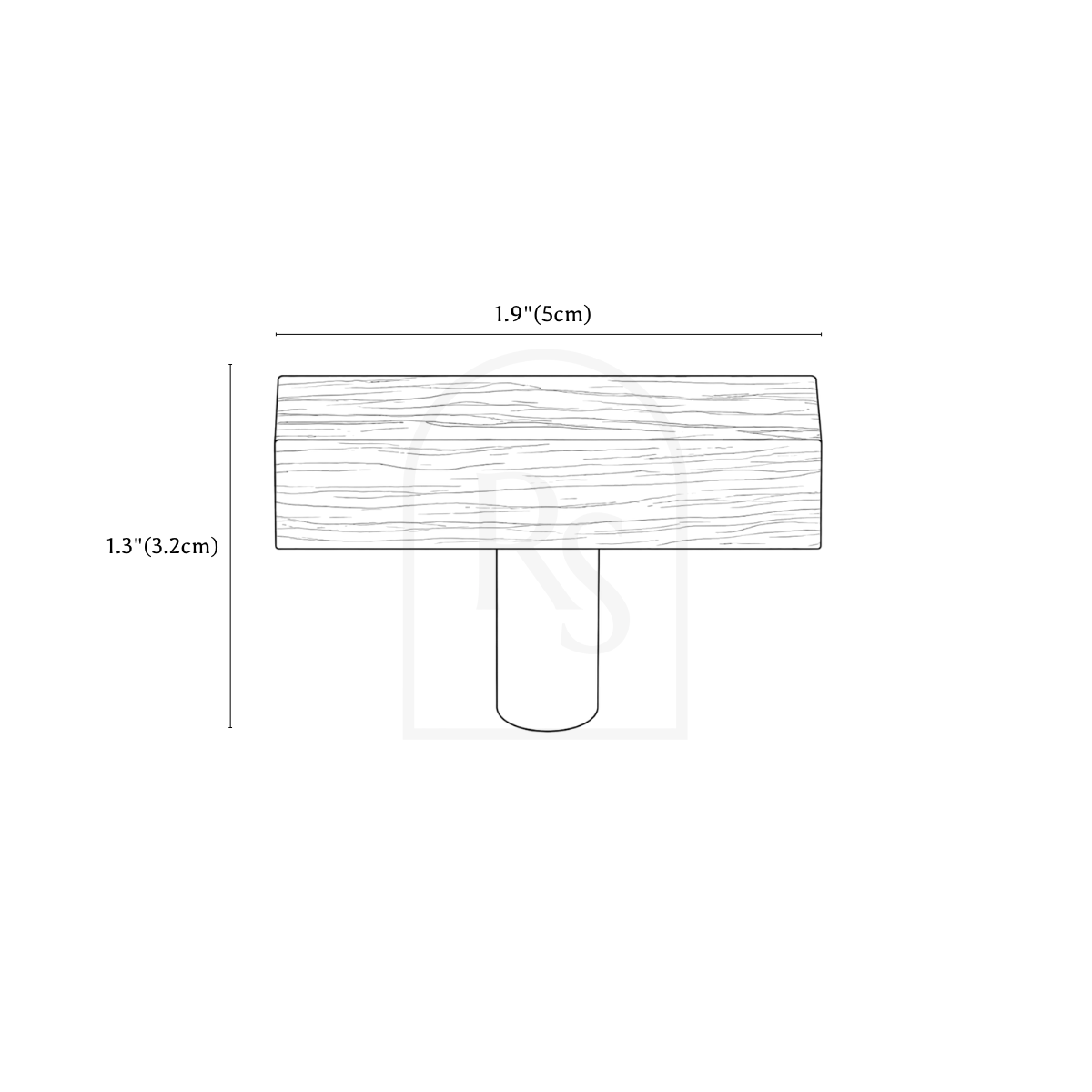 Savi Knob & Pull Bar line drawing 1
