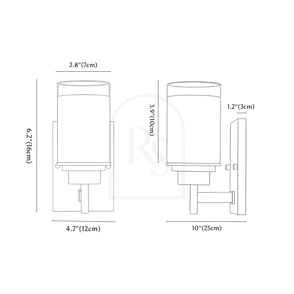 Savro Wall Lamp line drawing 1