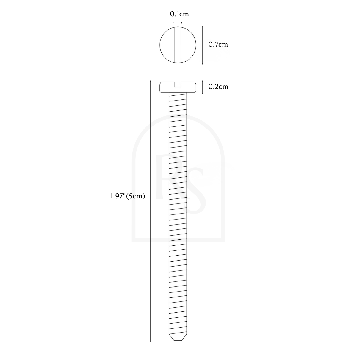 Custom Brass Light Switch (Build Your Own) line drawing 6