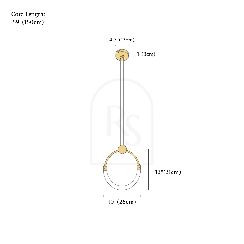 Sehmla Pendant Light line drawing 1