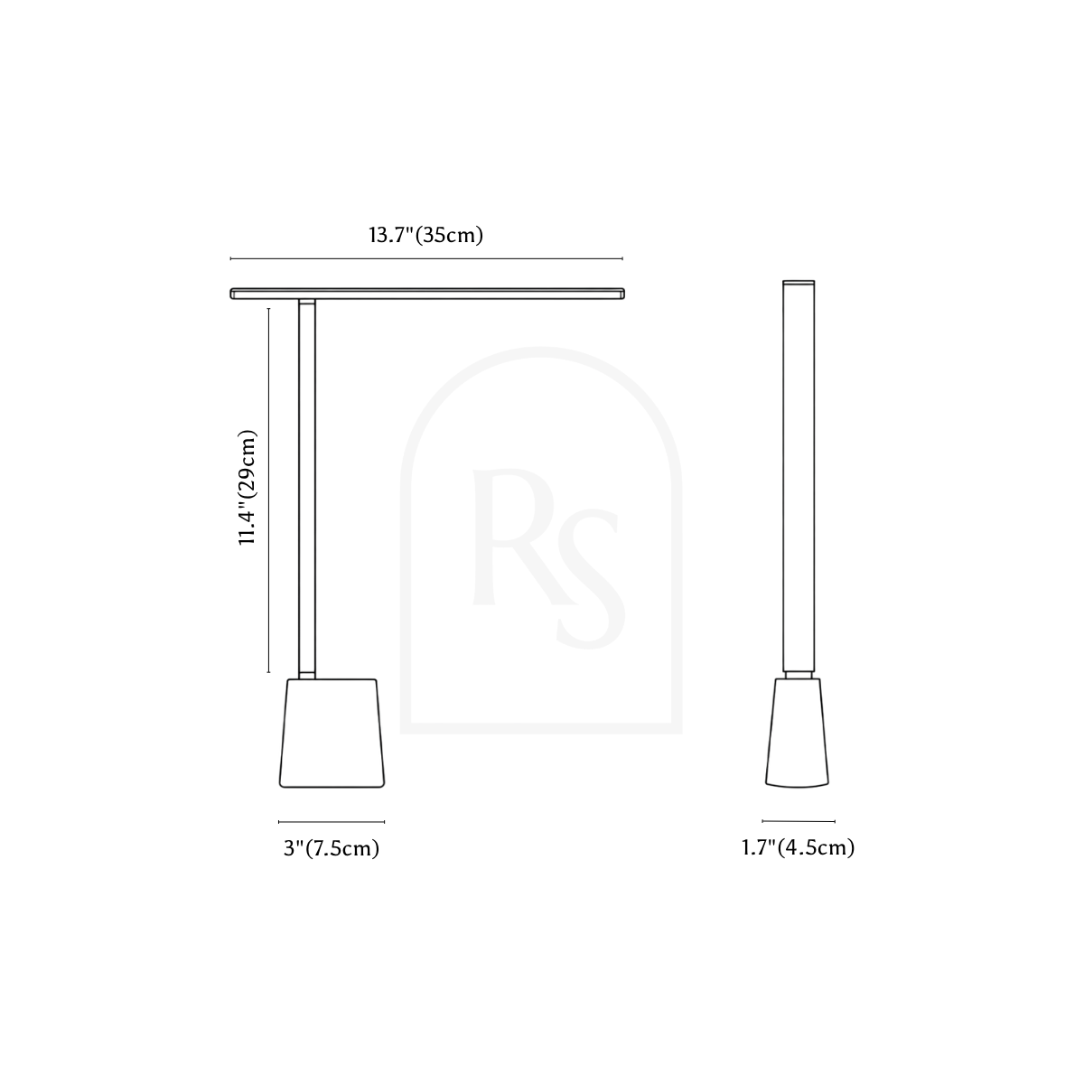 Selena Table Lamp line drawing 1