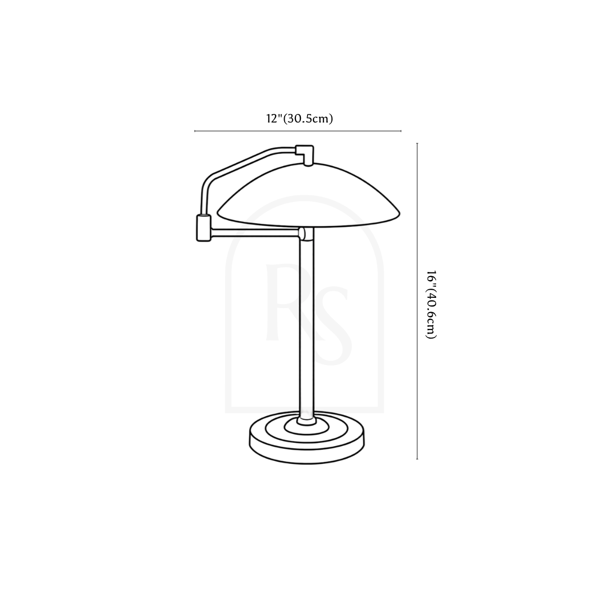 Selora Table Lamp line drawing 1