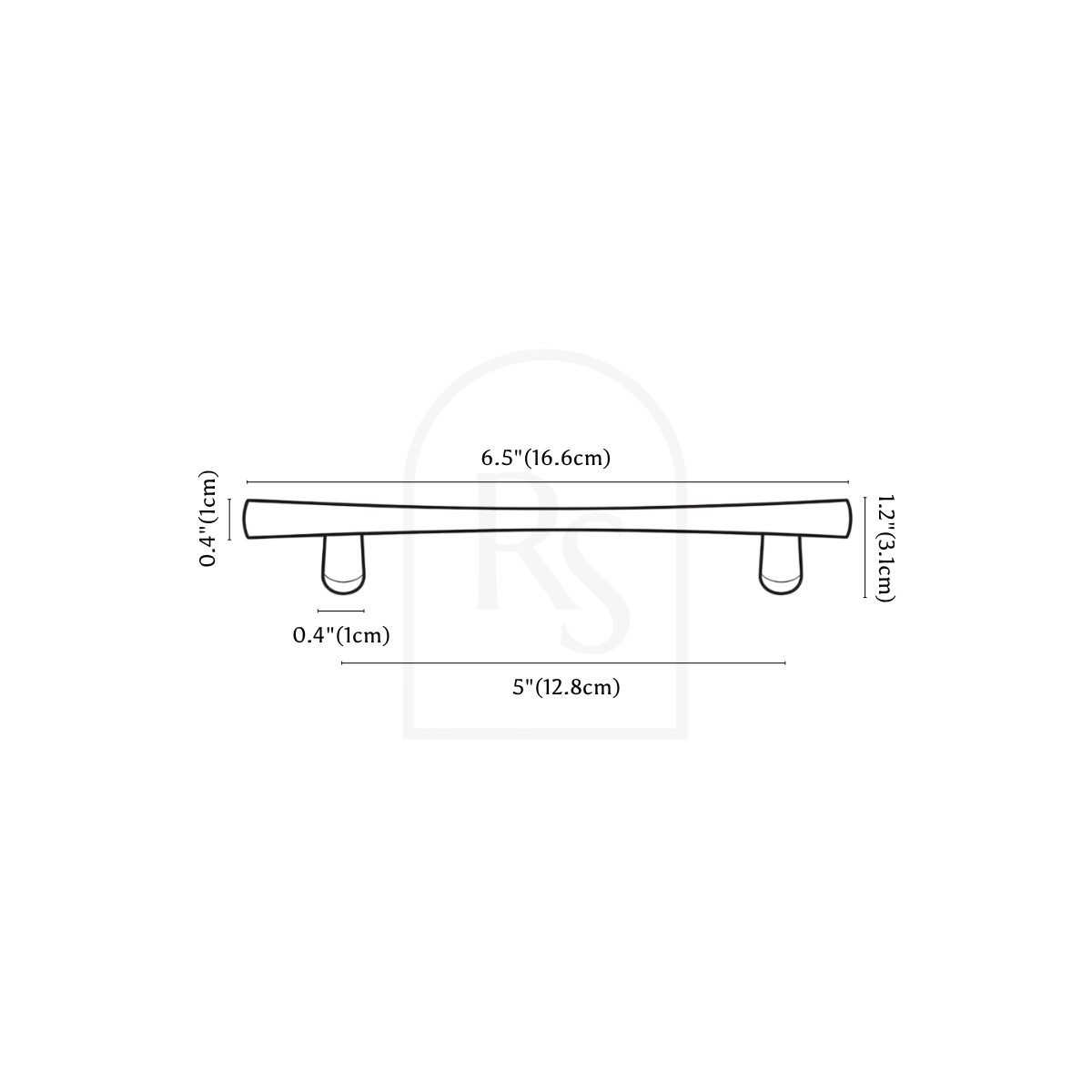 Selric Knob & Pull Bar line drawing 4