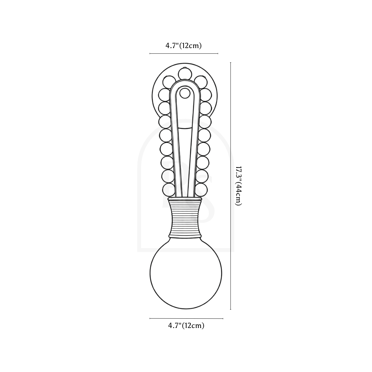 Selro Wall Lamp line drawing 1