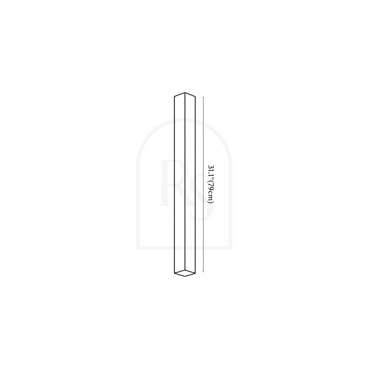 Sheta Alabaster Wall Light line drawing 2