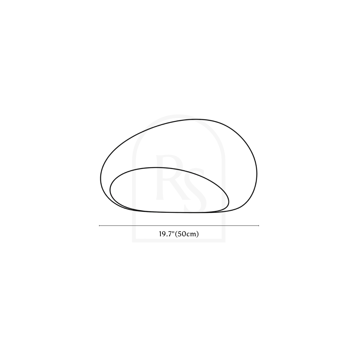 Shibui Ceiling Light line drawing 3