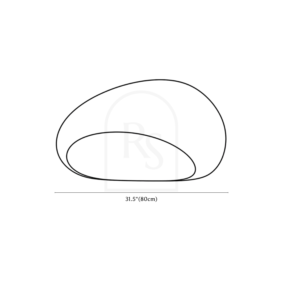 Shibui Ceiling Light line drawing 6