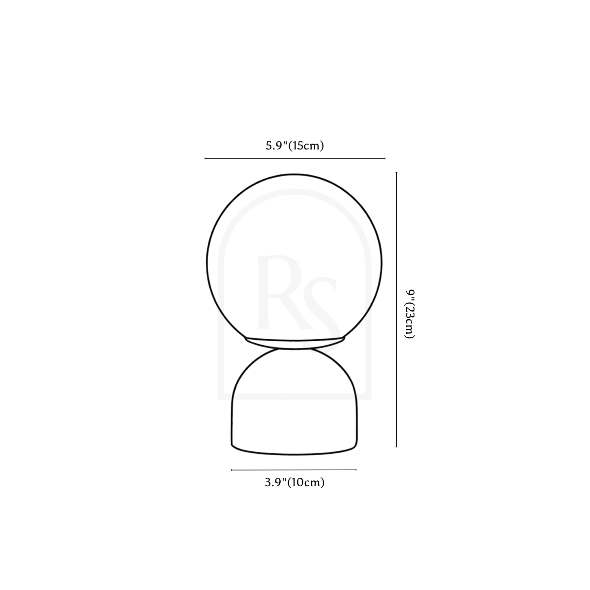 Sibwa Table Lamp line drawing 1