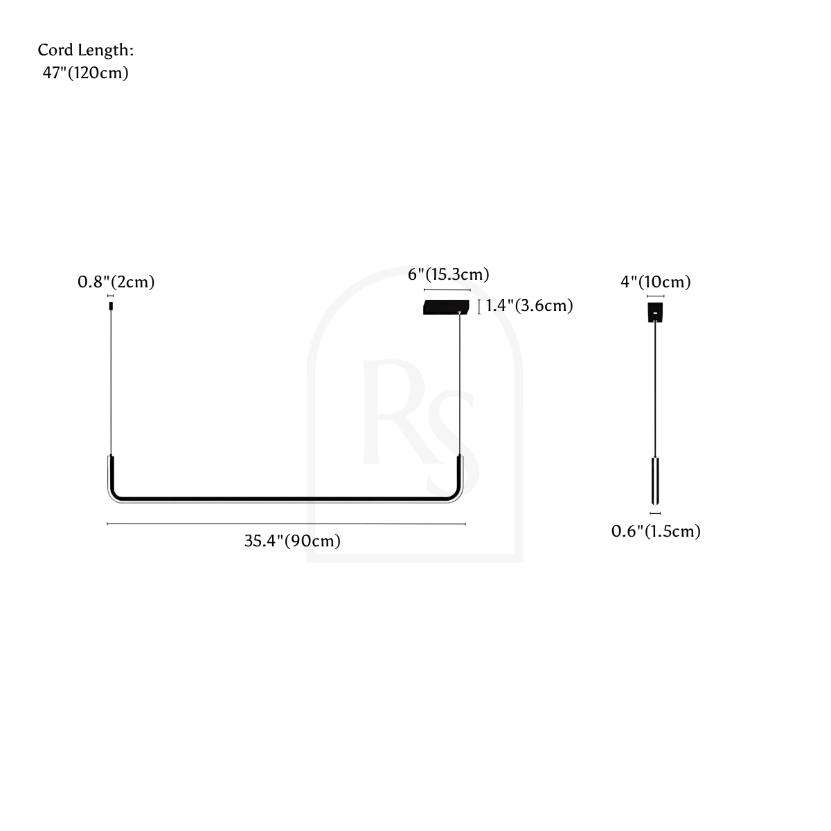 Deleazo Chandelier line drawing 1