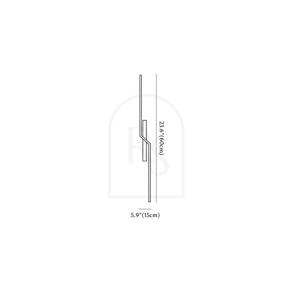 Lámpara de pared inclinada line drawing 1