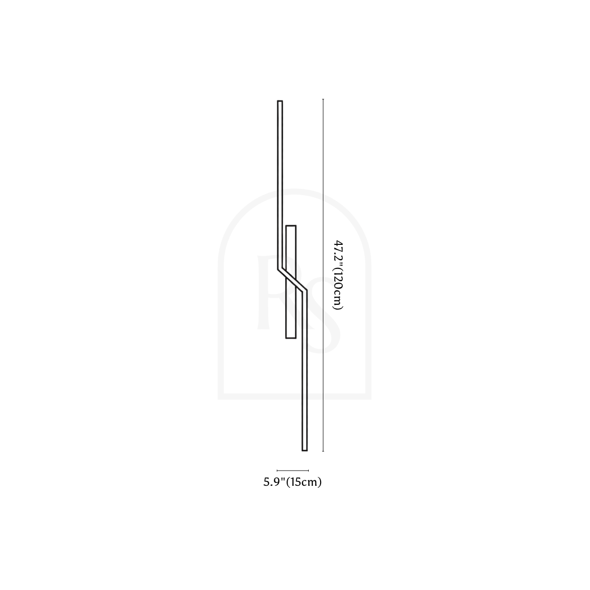 Lámpara de pared inclinada line drawing 4