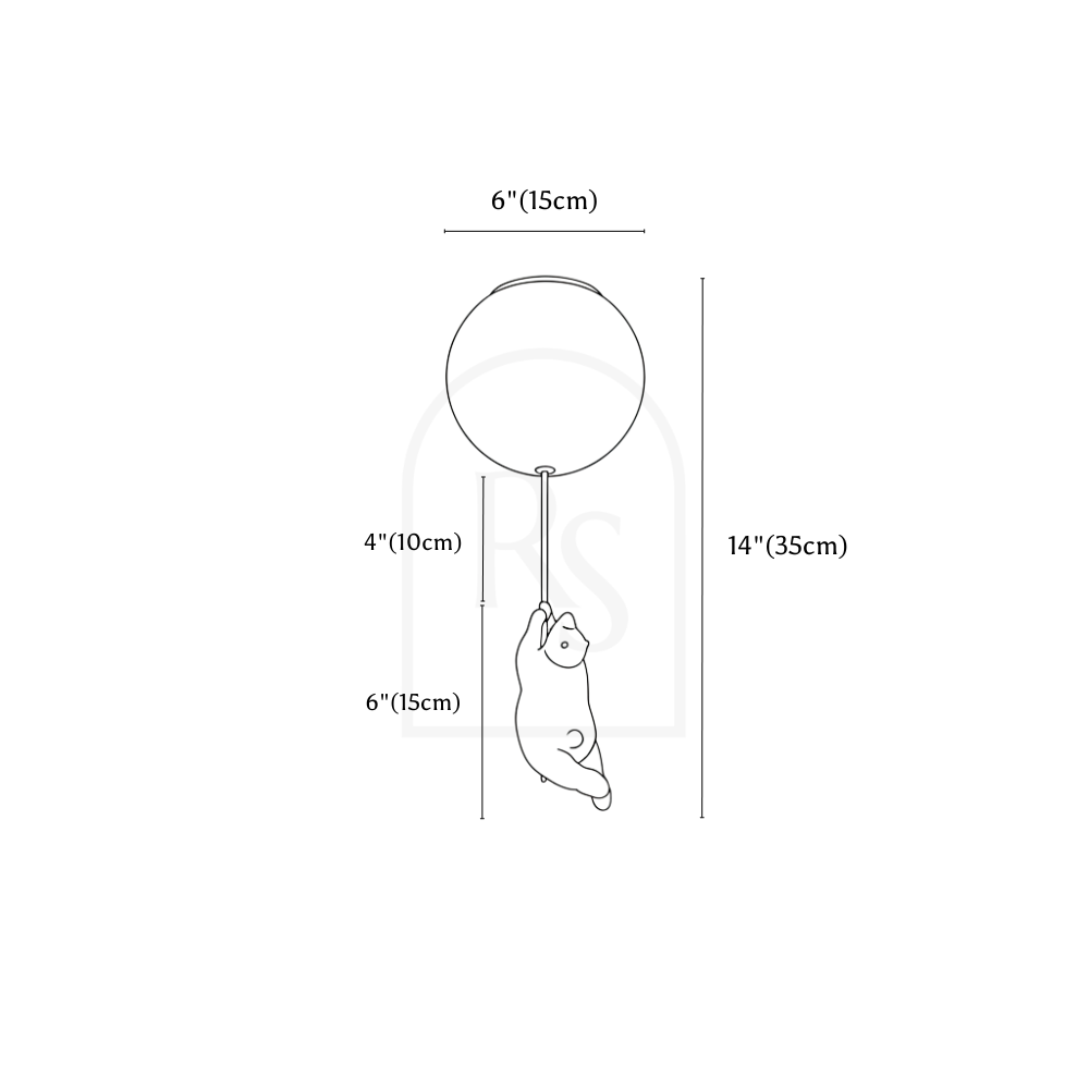 Up Ceiling Light line drawing 1