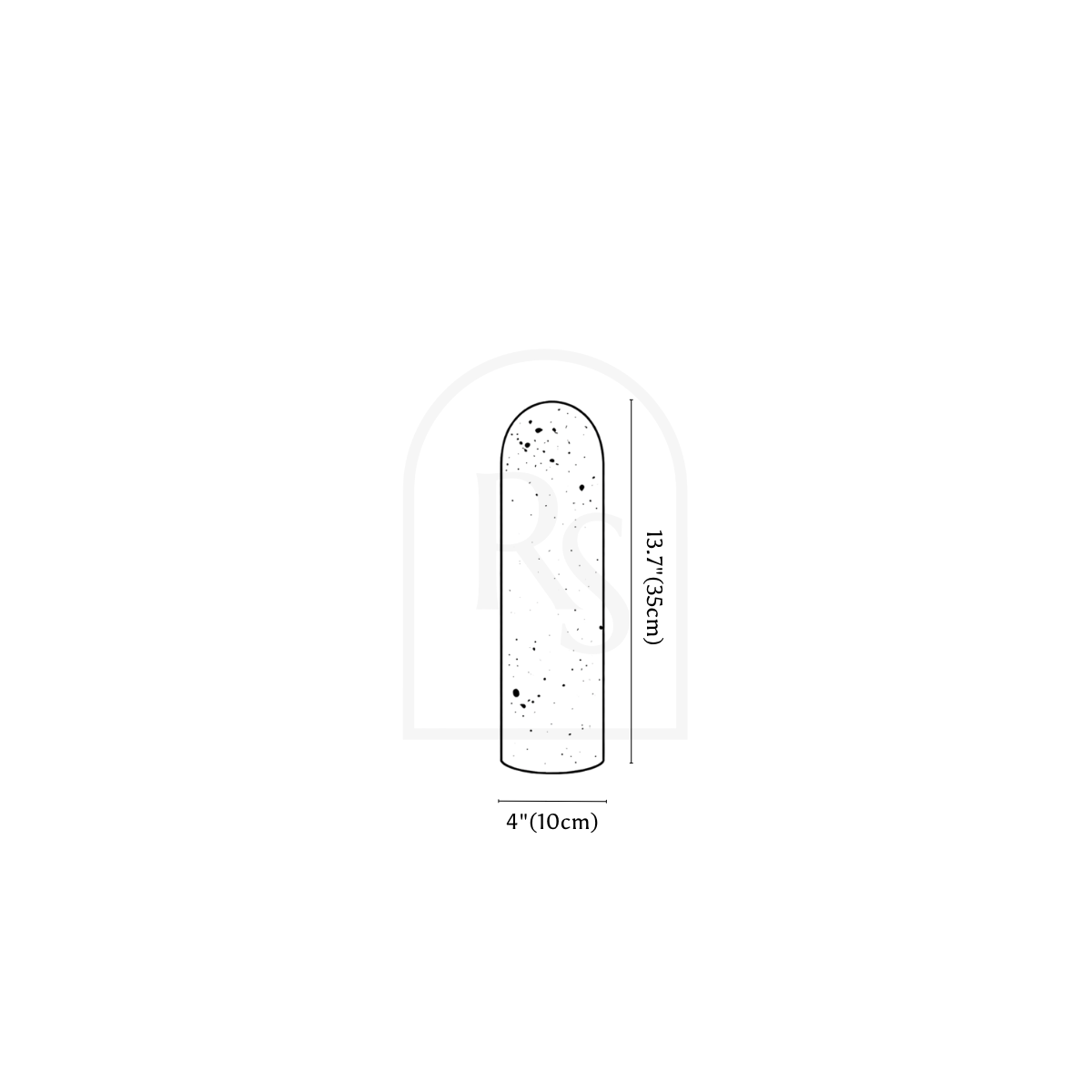 Solon Travertine Wall Lamp line drawing 1