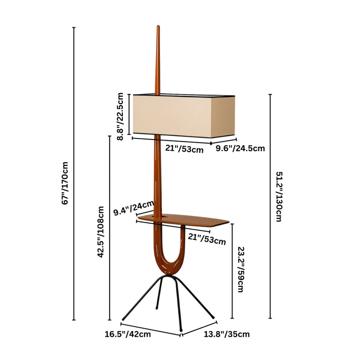 Solvaana Floor Lamp With Side Table