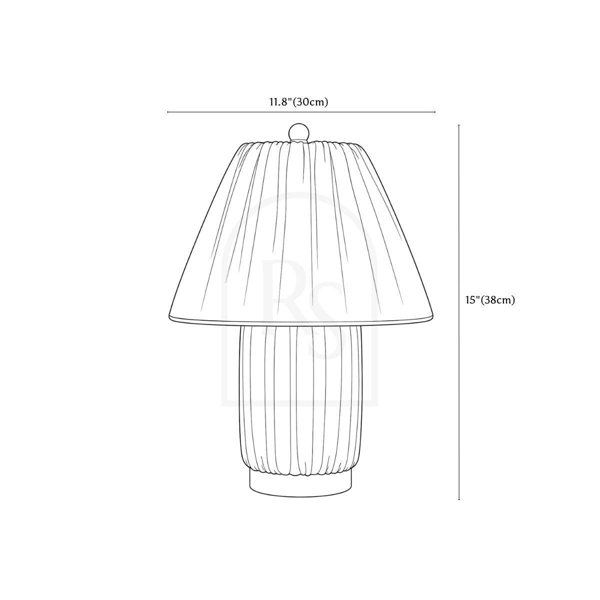 Solven Table Lamp line drawing 1