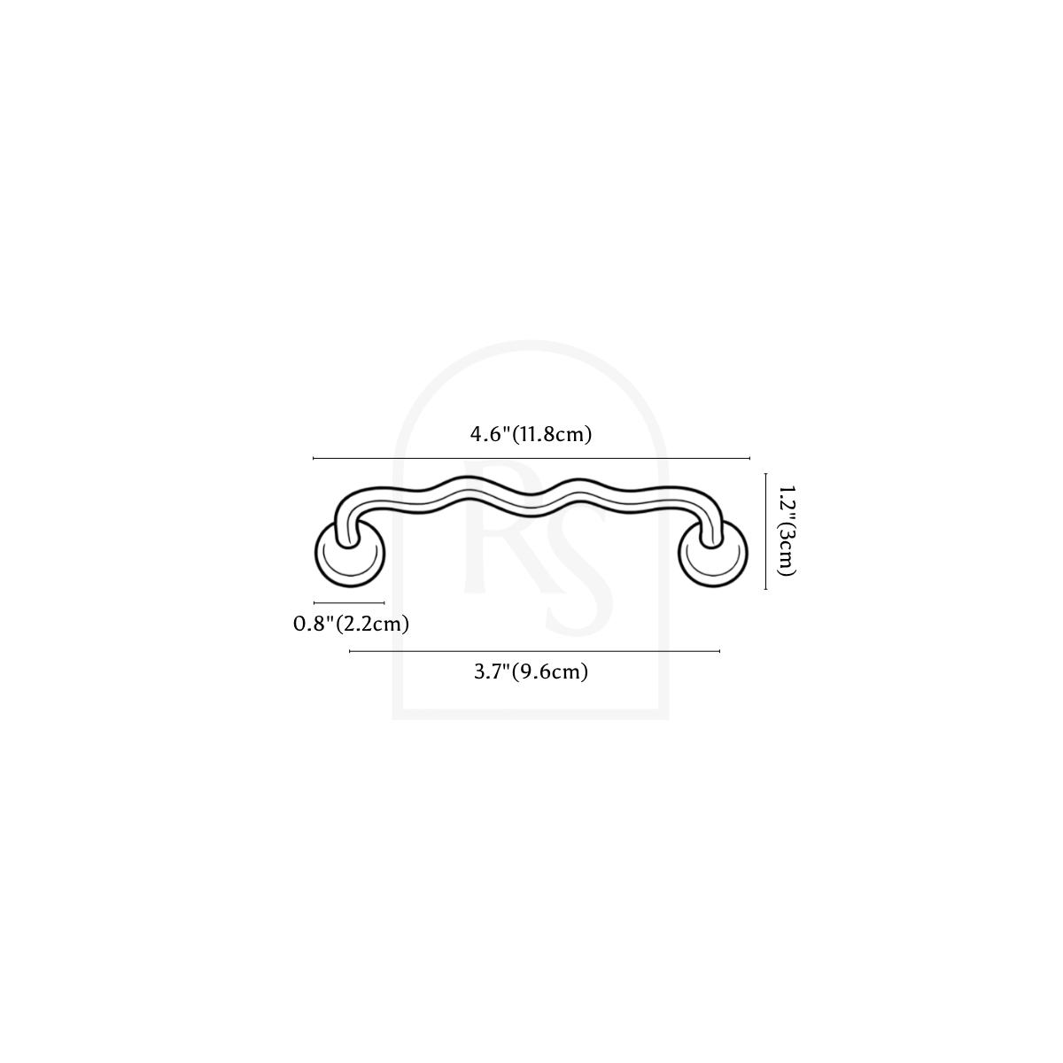 Sorel Knob & Pull Bar line drawing 2