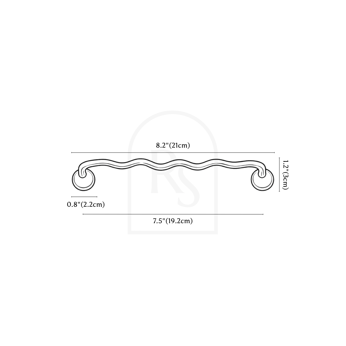 Sorel Knob & Pull Bar line drawing 4