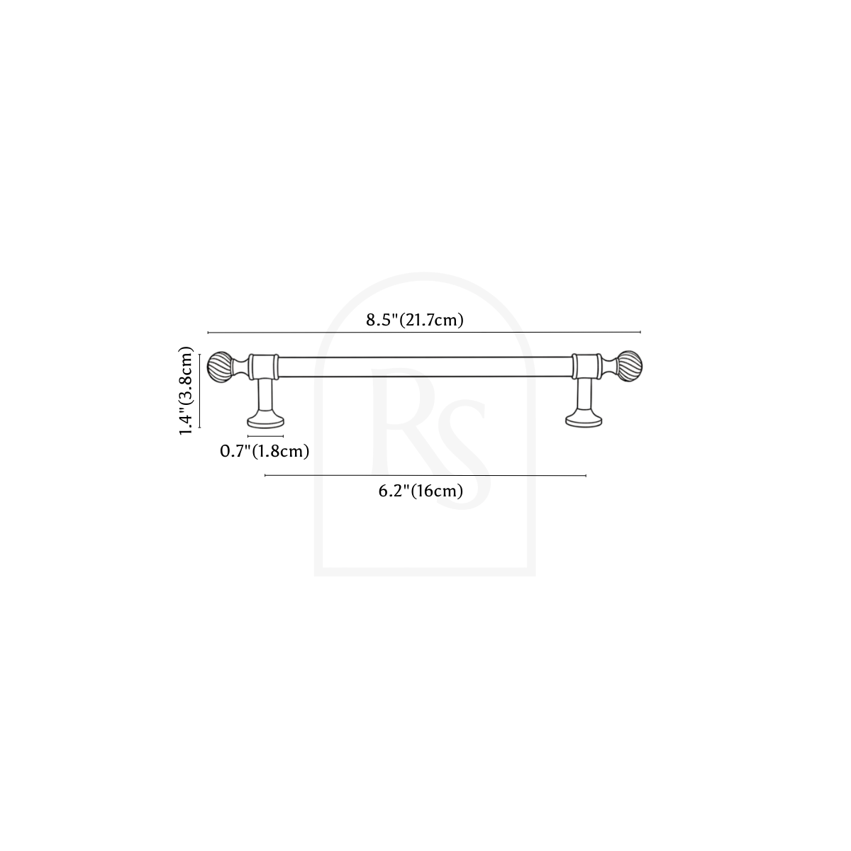 Sorex Knob & Pull Bar line drawing 5