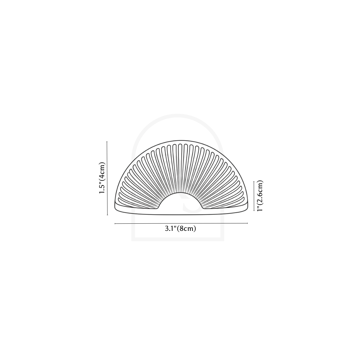 Sorex Knob & Pull Bar line drawing 2