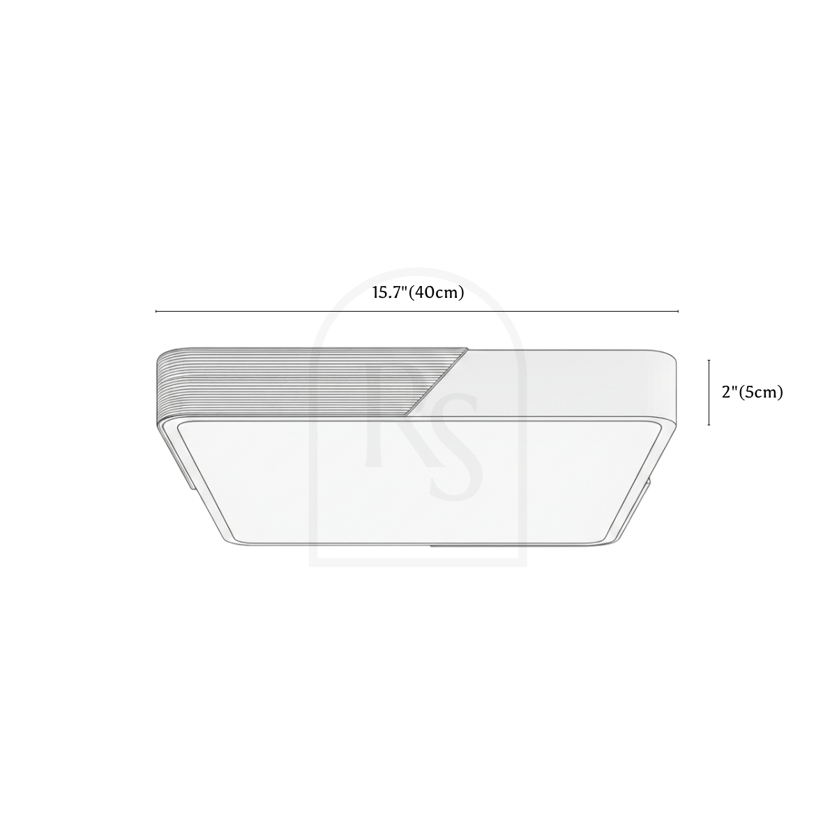 Delphi Ceiling Light line drawing 6